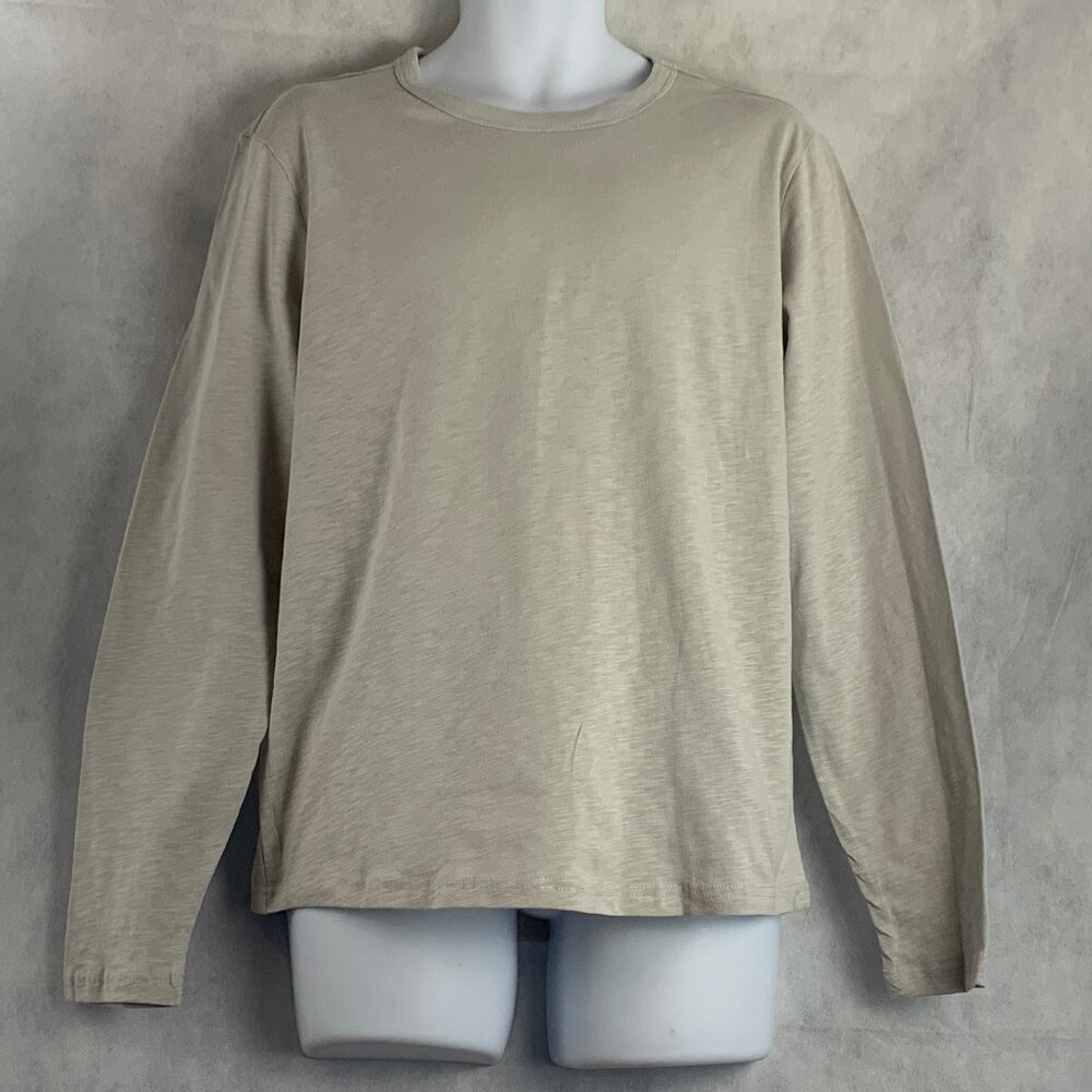 And Now This Men's Long-Sleeve Slub Cotton T-Shirt, Light Gray